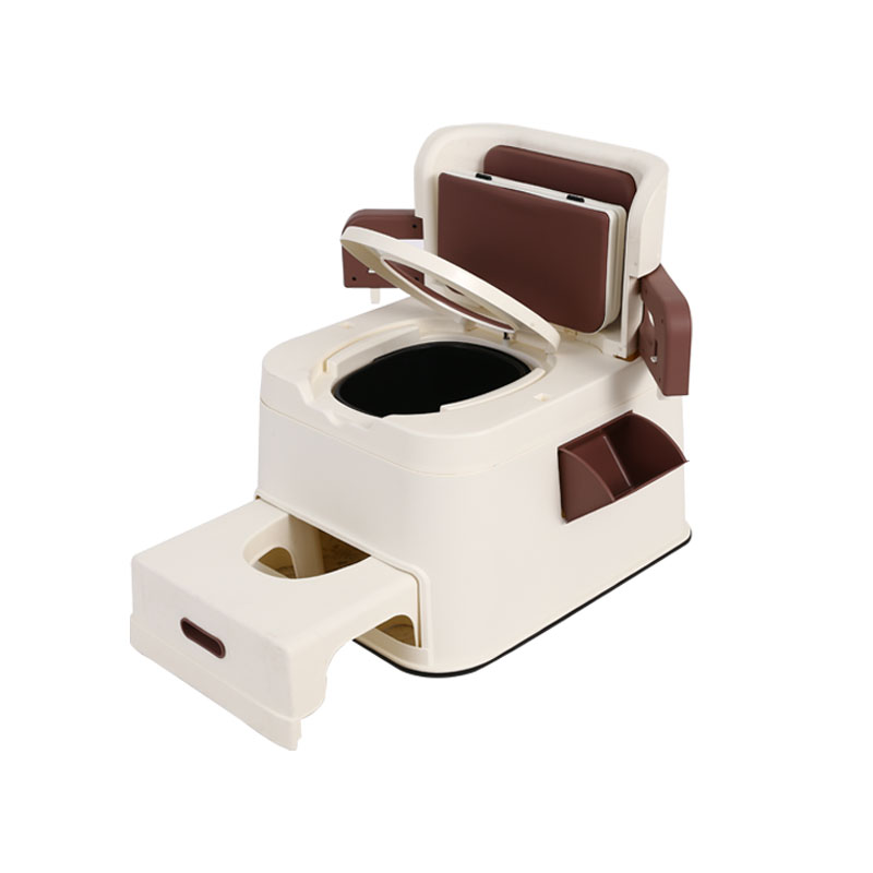 Foldable household commode chair for the elderly and disabled