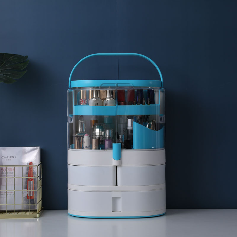 Layered makeup storage box