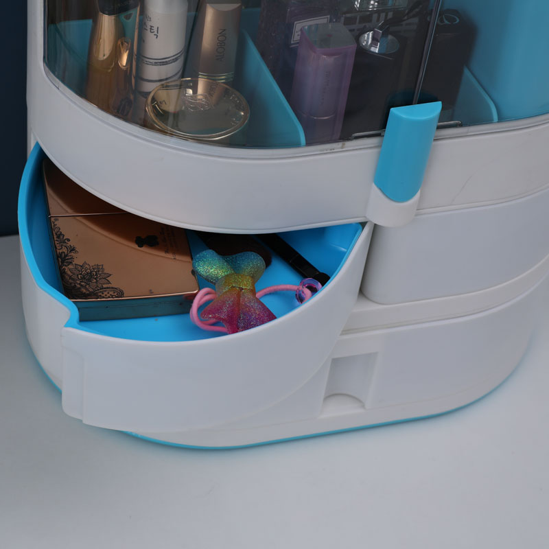 Layered makeup storage box