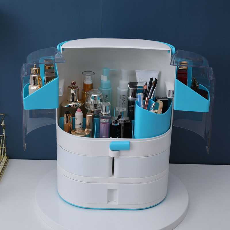 Layered makeup storage box