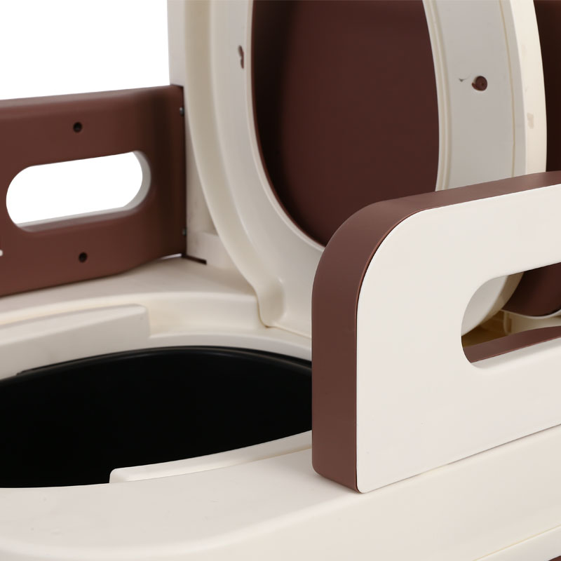 Foldable household commode chair for the elderly and disabled