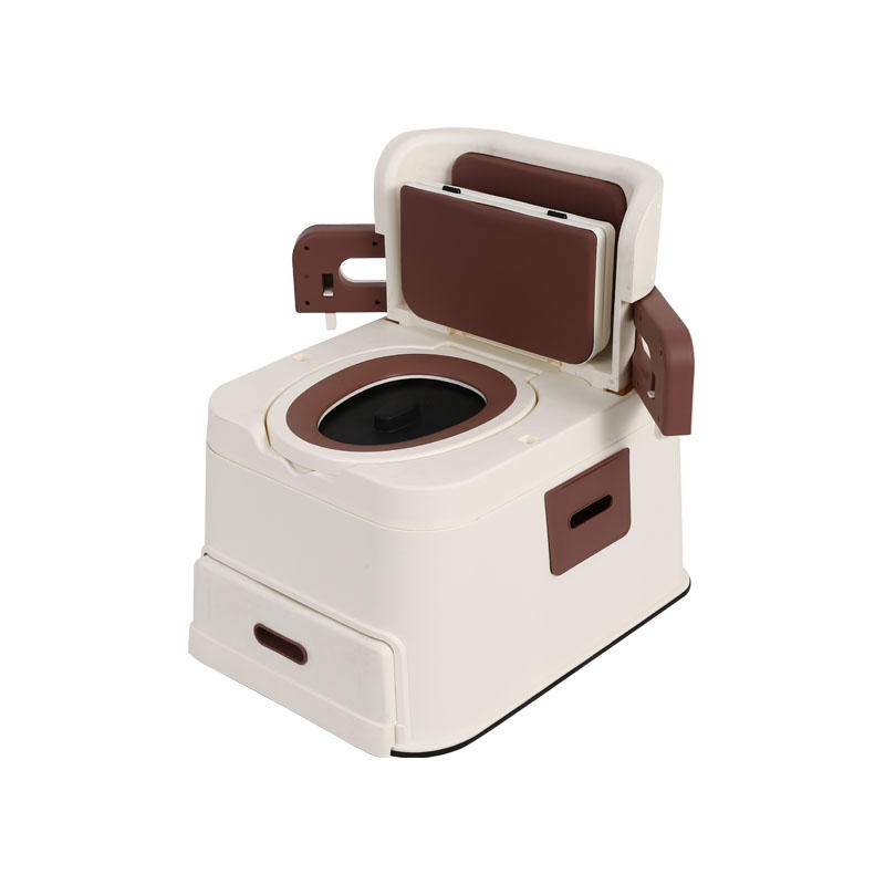 Foldable household commode chair for the elderly and disabled